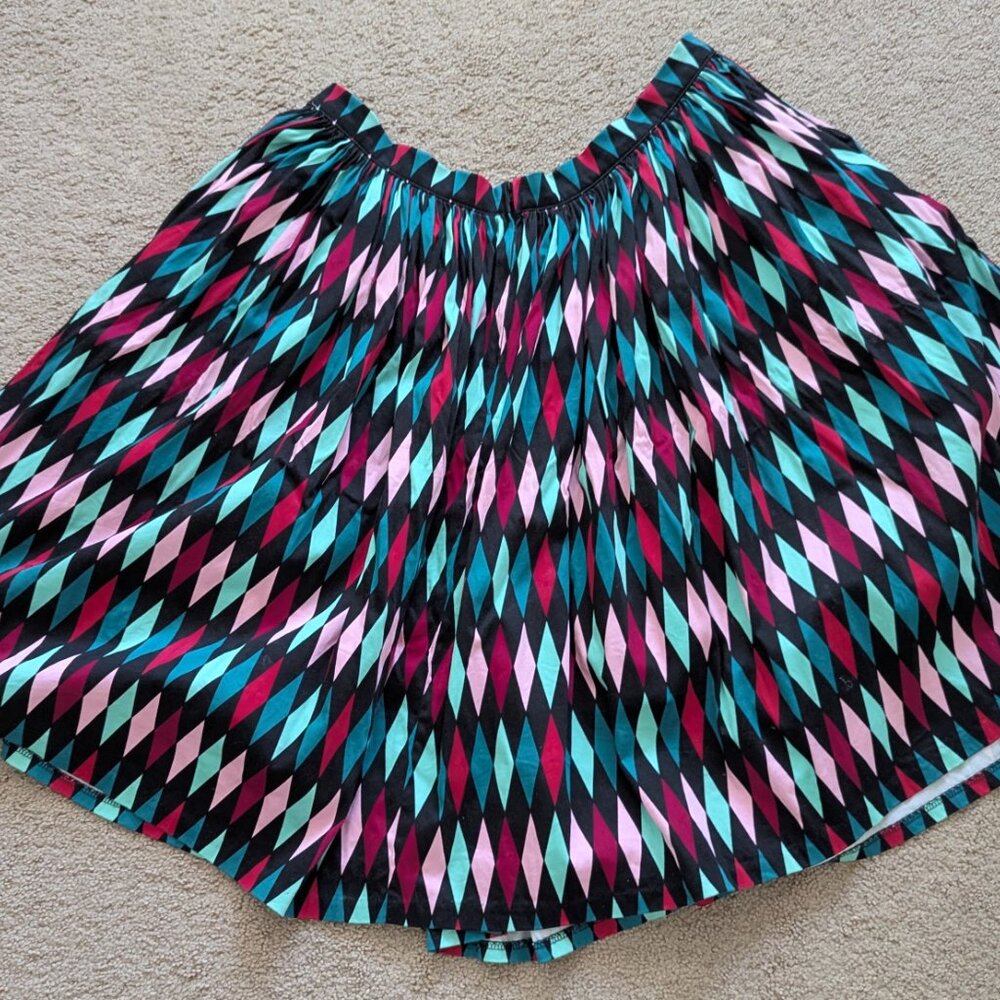 Pin Up Couture-Courure For Everybody Harlequin Circle Skirt Size 3X Like New - Picture 5 of 13